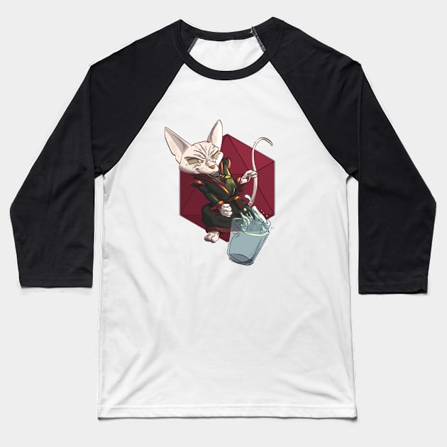 RPG Cat elemental Baseball T-Shirt by Carlos CD